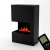 Glow Fire Tucholsky Right Corner Black - OMC 600 | Freestanding Water Vapour Fireplace, Black, 91 cm x 150 cm x 35 cm