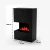 Glow Fire Tucholsky Right Corner Black - OMC 600 | Freestanding Water Vapour Fireplace, Black, 91 cm x 150 cm x 35 cm