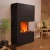 Glow Fire Tucholsky Left Corner Black - OMC 600 | Freestanding Water Vapour Fireplace, Black, 91 cm x 150 cm x 35 cm