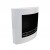 Curved Ethanol Fireplace in White