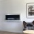 Large White Bio Fireplace for Wall Mounting
