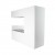 Three-sided freestanding bio ethanol fireplace in white