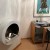 White Round Bio Ethanol Fireplace for Wall Mounting