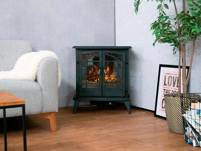 Freestanding electric fireplace
