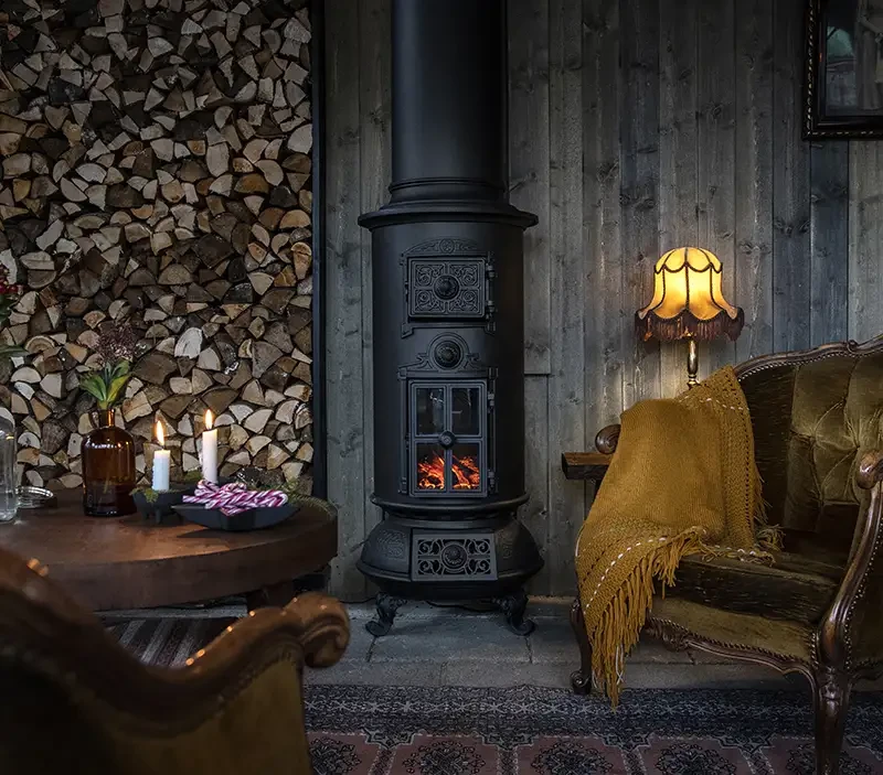 Westbo of Sweden classic fireplace with electric insert